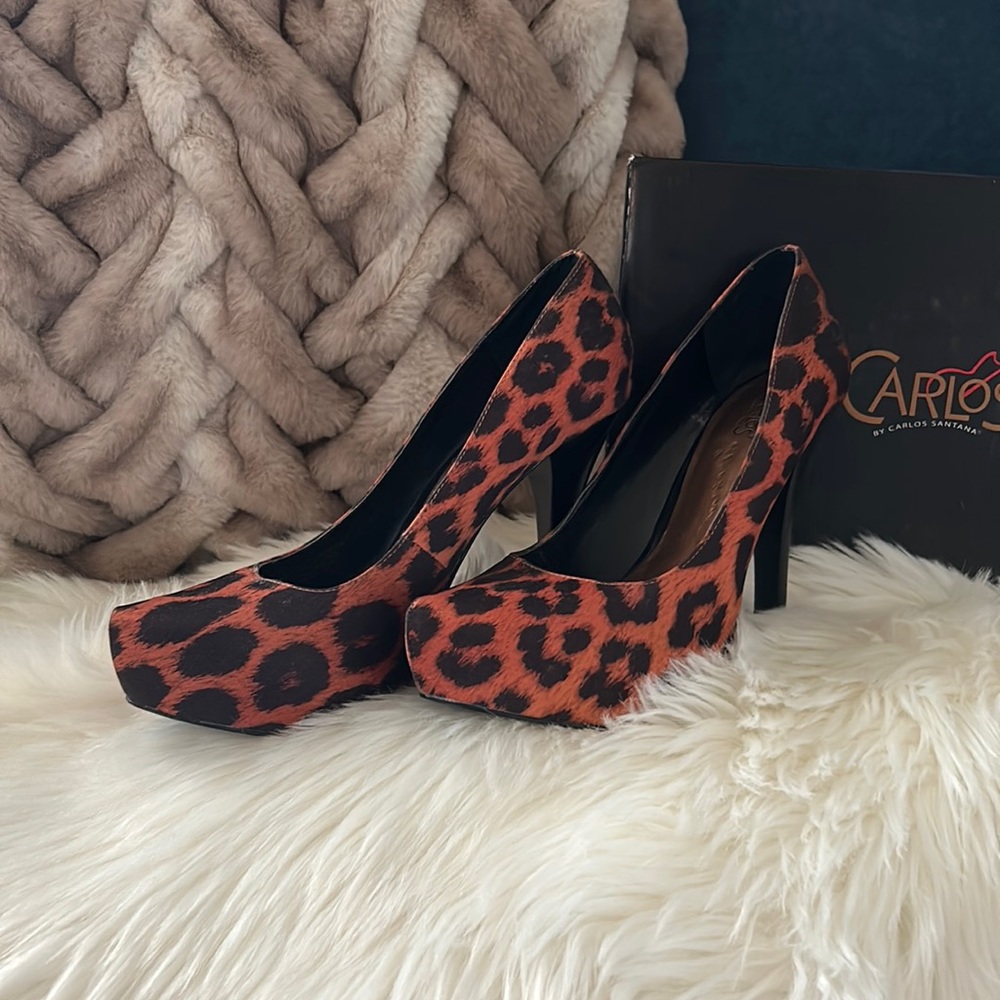 Carlos by Carlos Santana privilege leopard heels